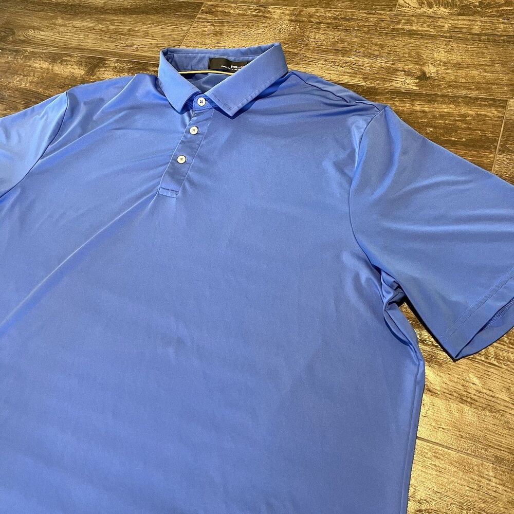RLX Polo Ralph Lauren Shirt Mens 2XL XXL Blue Golf Performance Wicking